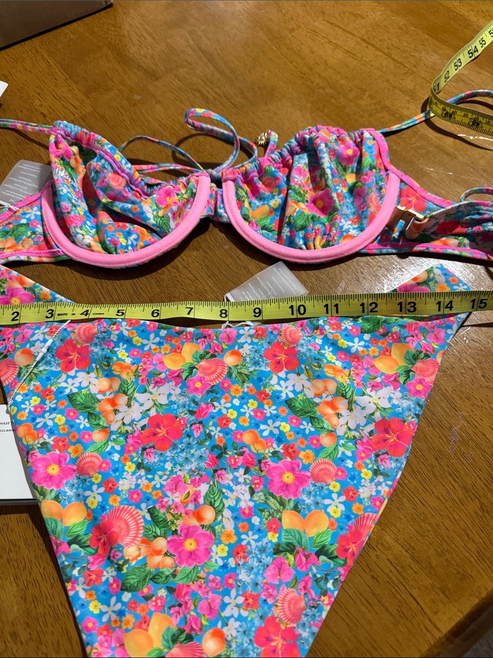 Kulani Kinis Floral Bikini in Pink, Blue, Orange, Yellow - Picture 13 of 14